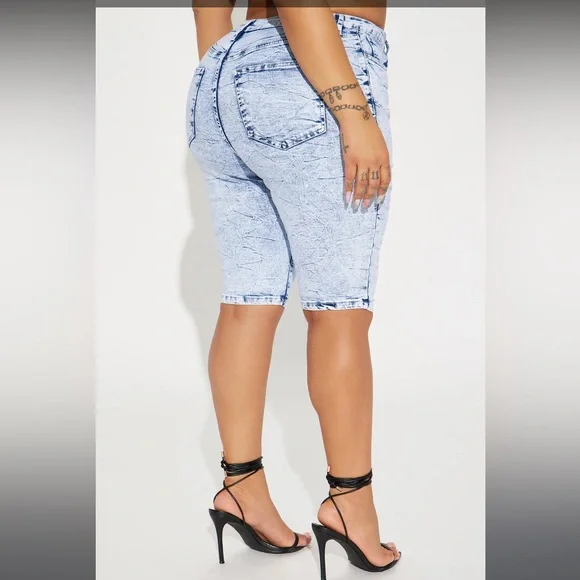 FashionNova Denim Bermuda Shorts - Picture 7 of 7